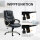 Bürosessel Chefsessel mit Wippfunktion Bürostuhl Schreibtischstuhl Ergonomischer Drehstuhl Sportsitz Hoher Rückenlehne Schwarz Kunsterleder Metall 70 x 58 x 114–124 cm