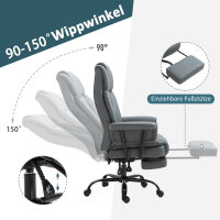 Bürostuhl Ergonomischer Chefsessel 360° Drehbar...