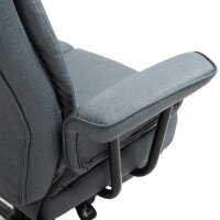 Bürostuhl Ergonomischer Chefsessel 360° Drehbar Computerstuhl höhenverstellbar mit Kopfstütze und gepolsterte Armlehnen mit Fußstütze Kunstleder 68 x 80 x 120–126 cm