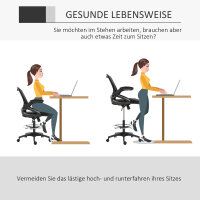 Bürosessel, Schreibtischstuhl, Stehfunktion, mit...