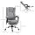 Bürostuhl mit Massagefunktion, Ergonomischer Schreibtischstuhl mit Heizfunktion, Liegefunktion, Höhenverstellbarer Drehstuhl mit Fußstütze, Seitentasche, Grau