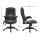 Massagesessel Bürostuhl, Chefsessel mit 6-Punkt-Vibrationsmassage und Wärmefunktion, drehbar Gaming-Stuhl, Kunstleder, 70 x 70 x 111–121 cm, Schwarz