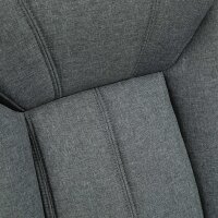 Bürostuhl mit Wippfunktion ergonomischer Stuhl mit gepolsterte Armlehne Kopfstütze höhenverstellbarer Schreibtischstuhl Drehstuhl mit Rückenlehne Nylon Grau 65 x 78 x 110-118 cm