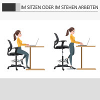 Zeichenstuhl mit Fußstütze 5 Rollen...