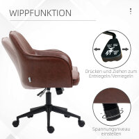 Bürostuhl, höhenverstellbar, Drehfunktion, 58,5...