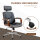 Bürostuhl Ergonomischer Schreibtischstuhl mit Hoher Rückenlehne, Abnehmbarer Kopfstütze für Home-Office Schwarz