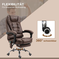 Massage-Bürostuhl, Liege- & Wärmefunktion,...