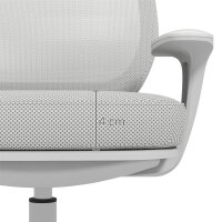 Bürostuhl, Ergonomisch Schreibtischstuhl mit Drehfunktion, Höhenverstellbar 55 x 48 x 82,5-94,5 cm Grau