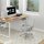 Bürostuhl, Ergonomisch Schreibtischstuhl mit Drehfunktion, Höhenverstellbar 55 x 48 x 82,5-94,5 cm Grau