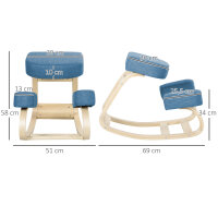Kniestuhl, ergonomischer Sitzhocker, Polsterhocker...
