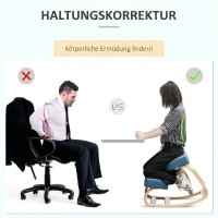 Kniestuhl, ergonomischer Sitzhocker, Polsterhocker...