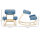 Kniestuhl, ergonomischer Sitzhocker, Polsterhocker für gesunde Sitzhaltung, Birkenholz, 120 kg belastbar, Blau