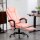 Massage-Bürostuhl, 7 Vibrationspunkte, verstellbare Fußstütze & Lehne, bis 120 kg, Lederoptik, Rosa