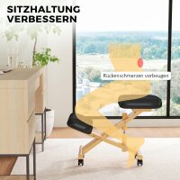 Kniestuhl Ergonomischer Kniehocker mit Rollen Sitzhocker...