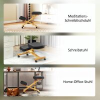Kniestuhl Ergonomischer Kniehocker mit Rollen Sitzhocker zur Verbesserung der Nackenschmerzen für Zuhause und Büro