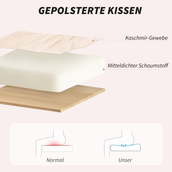 Bürostuhl, Schreibtisch-Polsterstuhl, Kippfunktion, drehbar, rollbar, Cremeweiß