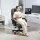 Bürostuhl mit Massagefunktion, höhenverstellbarer Schreibtischstuhl mit neigbarer Rückenlehne, gepolstert, rollbar, Grau