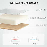 Rollsessel, Leinenoptik, höhenverstellbar, 160 Grad...