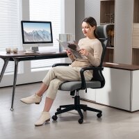 Bürostuhl mit weicher Rückenlehne, Räder,...