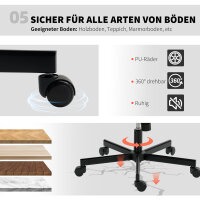 Armloser Bürostuhl mit Kunstleder-Bezug,...