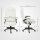 Ergonomischer Schreibtischstuhl mit Massagefunktion, 68 x 72 x 110–120 cm, Cremeweiß