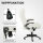 Ergonomischer Schreibtischstuhl mit Massagefunktion, 68 x 72 x 110–120 cm, Cremeweiß