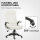 Ergonomischer Schreibtischstuhl mit Massagefunktion, 68 x 72 x 110–120 cm, Cremeweiß