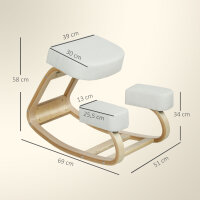Kniestuhl, ergonomischer Sitzhocker, Polsterhocker...