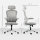 Ergonomischer Bürostuhl mit Netzstoff-Rückenlehne, höhenverstellbar, klappbare Armlehnen, 5 Rollen, Wippfunktion, Grau