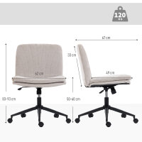 Homeoffice Stuhl Schreibtischstuhl mit Leinenoptik...