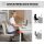 Homeoffice Stuhl Schreibtischstuhl mit Leinenoptik Höhenverstellbar Schneidersitz Drehstuhl mit Wippfunktion, Beige