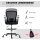 Bürostuhl Höhenverstellbar Schreibtischstuhl mit verstellbarer Fußring, Lendenwirbelstütze, 62 x 59 x 119 cm, Schwarz
