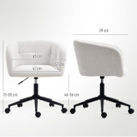 Gepolsterter Bürostuhl mit Plüschbezug,...