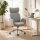 Bürostuhl mit verstellbarer Kopfstütze, ergonomischer Schreibtischstuhl, Kippfunktion, höhenverstellbar, Dunkelgrau
