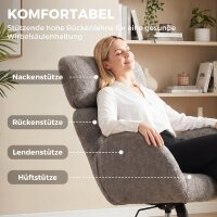 Bürostuhl mit Stoffbezug in Samtoptik, Polsterstuhl...