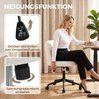 Drehbarer Bürostuhl aus Teddyfleece,...