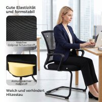 2er-Set ergonomische Schreibtischstühle ohne Rollen,...