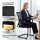 2er-Set ergonomische Schreibtischstühle ohne Rollen, gepolsterte Konferenzstühle mit Kufengestell für Wartezimmer und Empfang, Schwarz