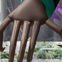 210 cm Aufblasbar Kürbisgeist, Halloween Horror Deko mit LED Beleuchtung, Halloween-Dekoration, Wasserdichte Luftfigur, Polyester, für Indoor, Outdoor