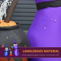 Aufblasbare Hexen Hexenkessel Figur Luftfigur Halloween...