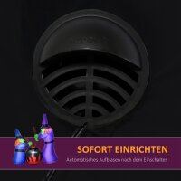 Aufblasbare Hexen Hexenkessel Figur Luftfigur Halloween Deko mit LED Beleuchtung, Polyester, 170x60x180cm