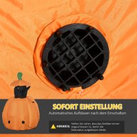 Selbstaufblasende Halloweendekoration Halloweenkürbis, inkl LED´s Outdoor Wettebeständig,  76 x 64 x 115cm, Orange