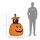 Selbstaufblasende Halloweendekoration Halloweenkürbis, inkl LED´s Outdoor Wettebeständig,  76 x 64 x 115cm, Orange
