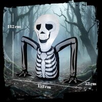 Aufblasbares Halloween-Skelett, aus dem Boden kriechend,...