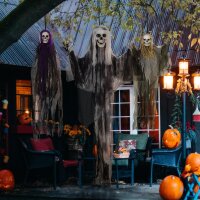 Hängende Skelett-Geister, 3er Set, Halloweendeko,...