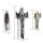 Hängende Skelett-Geister, 3er Set, Halloweendeko, verstellbare Arme, 90/110/200cm