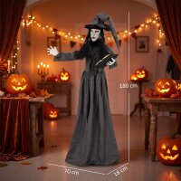 180 cm Halloween Animierte Hexe Dekoration...