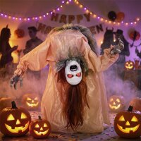 Animierter Halloween-Geist mit gruseligen Schreien, leuchtenden Augen, per Geräusch/Berührung aktiviert