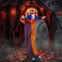 167 cm lebensgroße animierte Halloween-Clown-Deko...