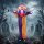 167 cm lebensgroße animierte Halloween-Clown-Deko mit Sound- & Berührungsaktivierung